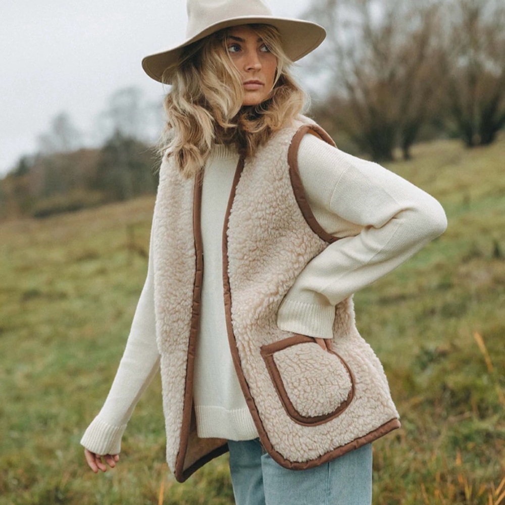 Leo and Lennon Tate Wool Vest - Walnut